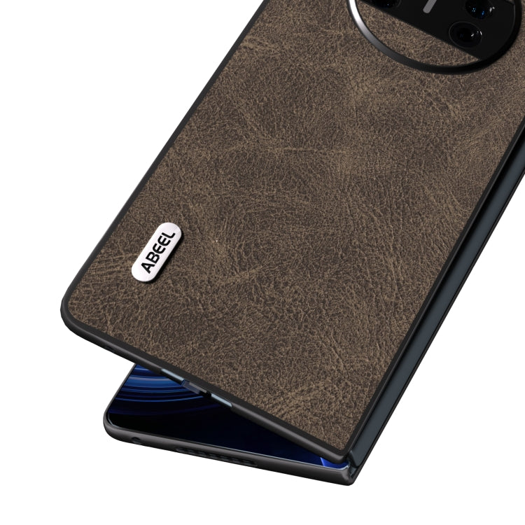 ABEEL Dream Litchi Texture เคสโทรศัพท์ PU, For Huawei Mate X3, For Huawei Mate 60 Pro, For Huawei Mate X5, For Huawei P60 Pocket