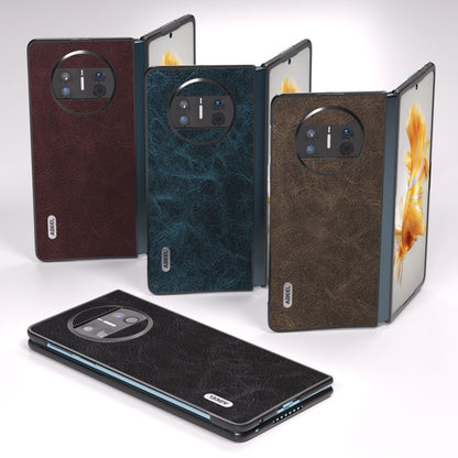 ABEEL Dream Litchi Texture เคสโทรศัพท์ PU, For Huawei Mate X3, For Huawei Mate 60 Pro, For Huawei Mate X5, For Huawei P60 Pocket