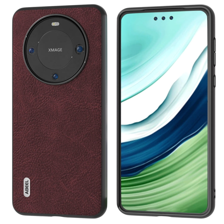 ABEEL Dream Litchi Texture เคสโทรศัพท์ PU, For Huawei Mate X3, For Huawei Mate 60 Pro, For Huawei Mate X5, For Huawei P60 Pocket
