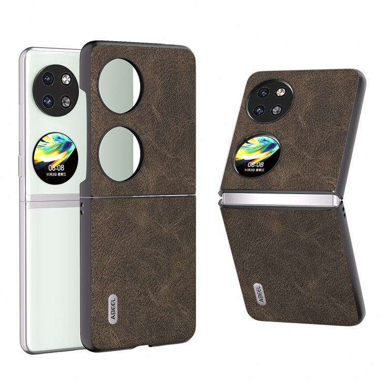 ABEEL Dream Litchi Texture เคสโทรศัพท์ PU, For Huawei Mate X3, For Huawei Mate 60 Pro, For Huawei Mate X5, For Huawei P60 Pocket