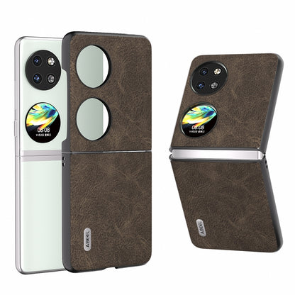 ABEEL Dream Litchi Texture เคสโทรศัพท์ PU, For Huawei Mate X3, For Huawei Mate 60 Pro, For Huawei Mate X5, For Huawei P60 Pocket