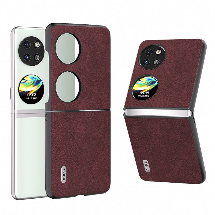 ABEEL Dream Litchi Texture เคสโทรศัพท์ PU, For Huawei Mate X3, For Huawei Mate 60 Pro, For Huawei Mate X5, For Huawei P60 Pocket