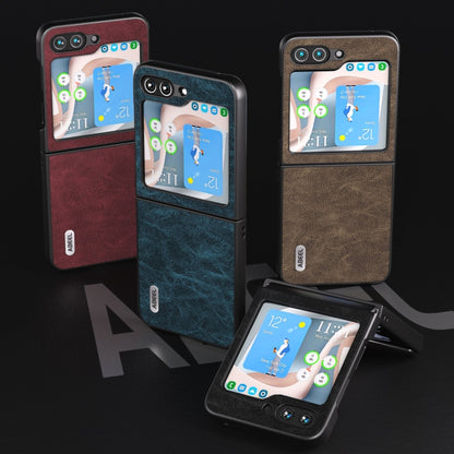 ABEEL Dream Litchi Texture เคสโทรศัพท์ PU, For Samsung Galaxy Z Flip5, For Samsung Galaxy Z Fold5
