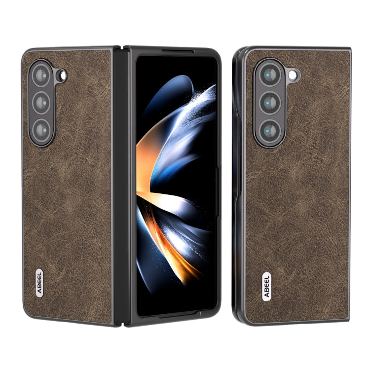 ABEEL Dream Litchi Texture เคสโทรศัพท์ PU, For Samsung Galaxy Z Flip5, For Samsung Galaxy Z Fold5