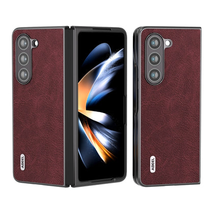 ABEEL Dream Litchi Texture เคสโทรศัพท์ PU, For Samsung Galaxy Z Flip5, For Samsung Galaxy Z Fold5
