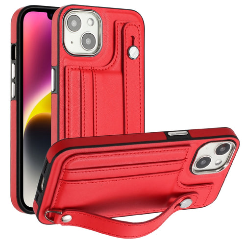เคสโทรศัพท์หนังกันกระแทกพร้อมสายคล้องข้อมือ, For iPhone 13, For iPhone 13 Pro, For iPhone 13 Pro Max, For iPhone 12 / 12 Pro, For iPhone 12 Pro Max, For iPhone 11, For iPhone 11 Pro, For iPhone 11 Pro Max