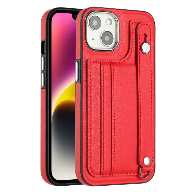 เคสโทรศัพท์หนังกันกระแทกพร้อมสายคล้องข้อมือ, For iPhone 13, For iPhone 13 Pro, For iPhone 13 Pro Max, For iPhone 12 / 12 Pro, For iPhone 12 Pro Max, For iPhone 11, For iPhone 11 Pro, For iPhone 11 Pro Max