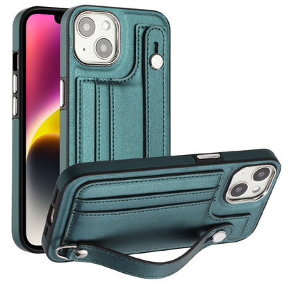 เคสโทรศัพท์หนังกันกระแทกพร้อมสายคล้องข้อมือ, For iPhone 13, For iPhone 13 Pro, For iPhone 13 Pro Max, For iPhone 12 / 12 Pro, For iPhone 12 Pro Max, For iPhone 11, For iPhone 11 Pro, For iPhone 11 Pro Max