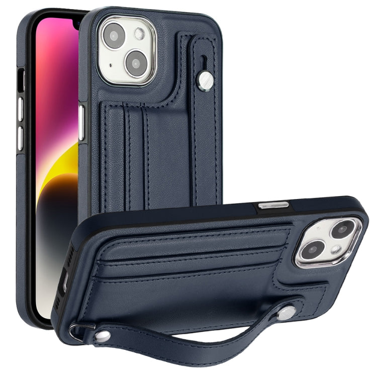 เคสโทรศัพท์หนังกันกระแทกพร้อมสายคล้องข้อมือ, For iPhone 13, For iPhone 13 Pro, For iPhone 13 Pro Max, For iPhone 12 / 12 Pro, For iPhone 12 Pro Max, For iPhone 11, For iPhone 11 Pro, For iPhone 11 Pro Max