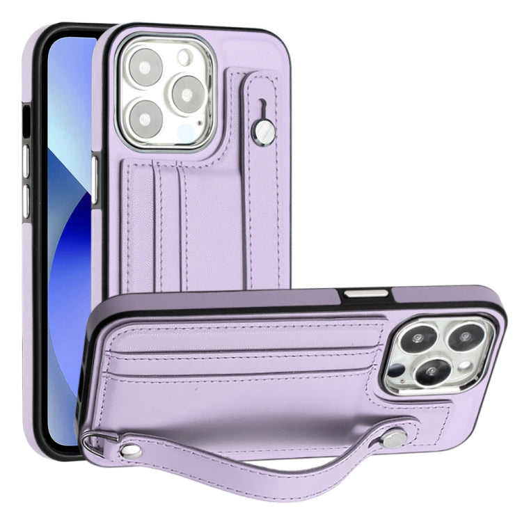 เคสโทรศัพท์หนังกันกระแทกพร้อมสายคล้องข้อมือ, For iPhone 13, For iPhone 13 Pro, For iPhone 13 Pro Max, For iPhone 12 / 12 Pro, For iPhone 12 Pro Max, For iPhone 11, For iPhone 11 Pro, For iPhone 11 Pro Max