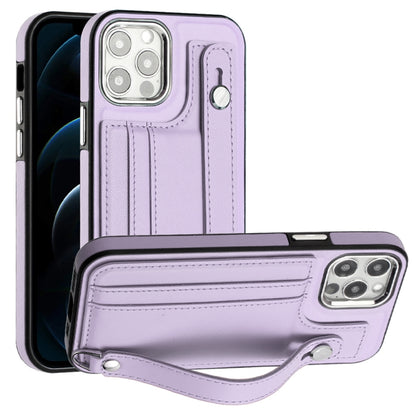 เคสโทรศัพท์หนังกันกระแทกพร้อมสายคล้องข้อมือ, For iPhone 13, For iPhone 13 Pro, For iPhone 13 Pro Max, For iPhone 12 / 12 Pro, For iPhone 12 Pro Max, For iPhone 11, For iPhone 11 Pro, For iPhone 11 Pro Max