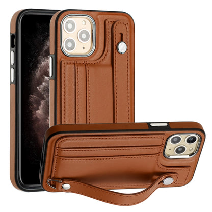 เคสโทรศัพท์หนังกันกระแทกพร้อมสายคล้องข้อมือ, For iPhone 13, For iPhone 13 Pro, For iPhone 13 Pro Max, For iPhone 12 / 12 Pro, For iPhone 12 Pro Max, For iPhone 11, For iPhone 11 Pro, For iPhone 11 Pro Max