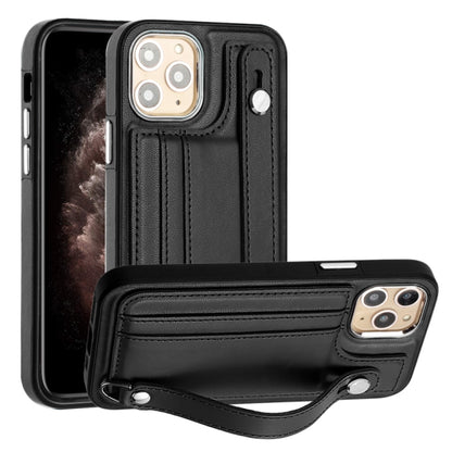 เคสโทรศัพท์หนังกันกระแทกพร้อมสายคล้องข้อมือ, For iPhone 13, For iPhone 13 Pro, For iPhone 13 Pro Max, For iPhone 12 / 12 Pro, For iPhone 12 Pro Max, For iPhone 11, For iPhone 11 Pro, For iPhone 11 Pro Max