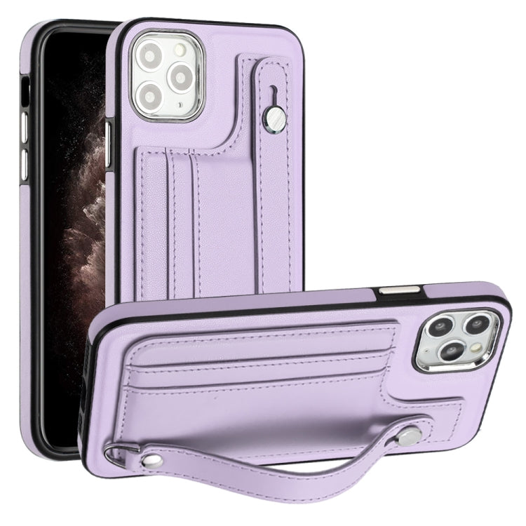 เคสโทรศัพท์หนังกันกระแทกพร้อมสายคล้องข้อมือ, For iPhone 13, For iPhone 13 Pro, For iPhone 13 Pro Max, For iPhone 12 / 12 Pro, For iPhone 12 Pro Max, For iPhone 11, For iPhone 11 Pro, For iPhone 11 Pro Max