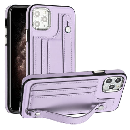 เคสโทรศัพท์หนังกันกระแทกพร้อมสายคล้องข้อมือ, For iPhone 13, For iPhone 13 Pro, For iPhone 13 Pro Max, For iPhone 12 / 12 Pro, For iPhone 12 Pro Max, For iPhone 11, For iPhone 11 Pro, For iPhone 11 Pro Max