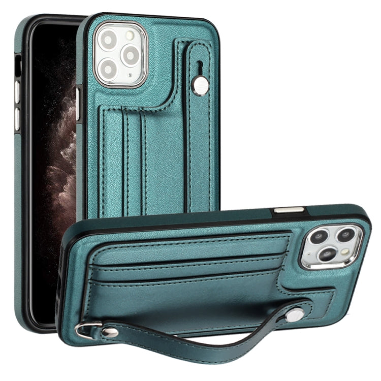 เคสโทรศัพท์หนังกันกระแทกพร้อมสายคล้องข้อมือ, For iPhone 13, For iPhone 13 Pro, For iPhone 13 Pro Max, For iPhone 12 / 12 Pro, For iPhone 12 Pro Max, For iPhone 11, For iPhone 11 Pro, For iPhone 11 Pro Max