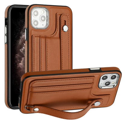 เคสโทรศัพท์หนังกันกระแทกพร้อมสายคล้องข้อมือ, For iPhone 13, For iPhone 13 Pro, For iPhone 13 Pro Max, For iPhone 12 / 12 Pro, For iPhone 12 Pro Max, For iPhone 11, For iPhone 11 Pro, For iPhone 11 Pro Max