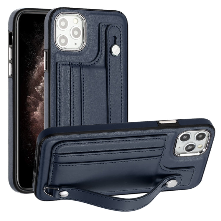 เคสโทรศัพท์หนังกันกระแทกพร้อมสายคล้องข้อมือ, For iPhone 13, For iPhone 13 Pro, For iPhone 13 Pro Max, For iPhone 12 / 12 Pro, For iPhone 12 Pro Max, For iPhone 11, For iPhone 11 Pro, For iPhone 11 Pro Max