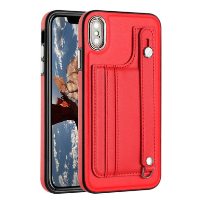 เคสโทรศัพท์หนังกันกระแทกพร้อมสายคล้องข้อมือ, For iPhone XS Max, For iPhone XR, For iPhone X / XS, For iPhone SE 2022/SE 2020/6/7/8, For iPhone 6 Plus/7 Plus/8 Plus