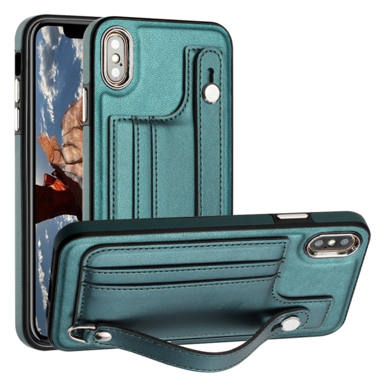 เคสโทรศัพท์หนังกันกระแทกพร้อมสายคล้องข้อมือ, For iPhone XS Max, For iPhone XR, For iPhone X / XS, For iPhone SE 2022/SE 2020/6/7/8, For iPhone 6 Plus/7 Plus/8 Plus