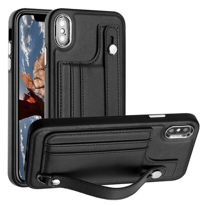 เคสโทรศัพท์หนังกันกระแทกพร้อมสายคล้องข้อมือ, For iPhone XS Max, For iPhone XR, For iPhone X / XS, For iPhone SE 2022/SE 2020/6/7/8, For iPhone 6 Plus/7 Plus/8 Plus