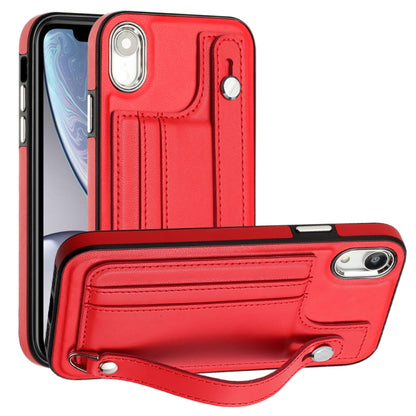 เคสโทรศัพท์หนังกันกระแทกพร้อมสายคล้องข้อมือ, For iPhone XS Max, For iPhone XR, For iPhone X / XS, For iPhone SE 2022/SE 2020/6/7/8, For iPhone 6 Plus/7 Plus/8 Plus