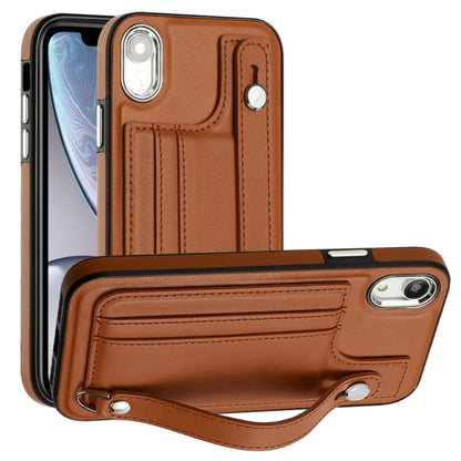 เคสโทรศัพท์หนังกันกระแทกพร้อมสายคล้องข้อมือ, For iPhone XS Max, For iPhone XR, For iPhone X / XS, For iPhone SE 2022/SE 2020/6/7/8, For iPhone 6 Plus/7 Plus/8 Plus