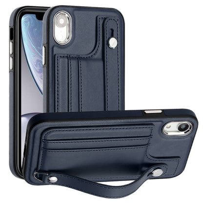 เคสโทรศัพท์หนังกันกระแทกพร้อมสายคล้องข้อมือ, For iPhone XS Max, For iPhone XR, For iPhone X / XS, For iPhone SE 2022/SE 2020/6/7/8, For iPhone 6 Plus/7 Plus/8 Plus