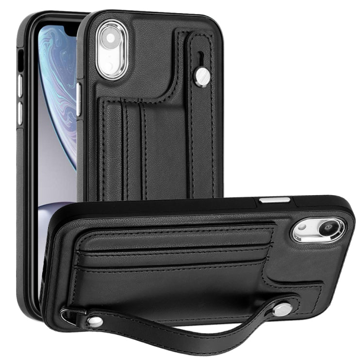 เคสโทรศัพท์หนังกันกระแทกพร้อมสายคล้องข้อมือ, For iPhone XS Max, For iPhone XR, For iPhone X / XS, For iPhone SE 2022/SE 2020/6/7/8, For iPhone 6 Plus/7 Plus/8 Plus