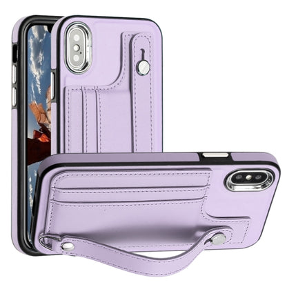 เคสโทรศัพท์หนังกันกระแทกพร้อมสายคล้องข้อมือ, For iPhone XS Max, For iPhone XR, For iPhone X / XS, For iPhone SE 2022/SE 2020/6/7/8, For iPhone 6 Plus/7 Plus/8 Plus