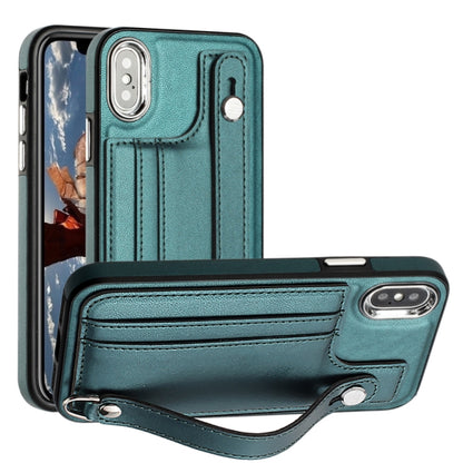 เคสโทรศัพท์หนังกันกระแทกพร้อมสายคล้องข้อมือ, For iPhone XS Max, For iPhone XR, For iPhone X / XS, For iPhone SE 2022/SE 2020/6/7/8, For iPhone 6 Plus/7 Plus/8 Plus