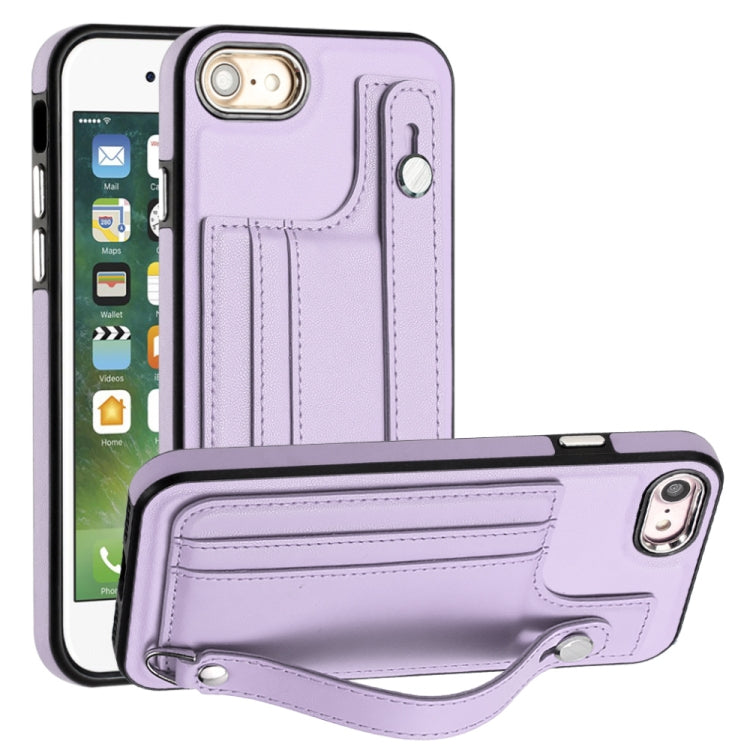 เคสโทรศัพท์หนังกันกระแทกพร้อมสายคล้องข้อมือ, For iPhone XS Max, For iPhone XR, For iPhone X / XS, For iPhone SE 2022/SE 2020/6/7/8, For iPhone 6 Plus/7 Plus/8 Plus