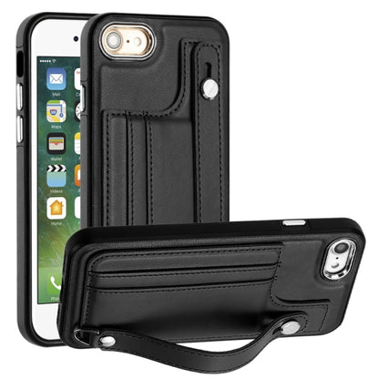 เคสโทรศัพท์หนังกันกระแทกพร้อมสายคล้องข้อมือ, For iPhone XS Max, For iPhone XR, For iPhone X / XS, For iPhone SE 2022/SE 2020/6/7/8, For iPhone 6 Plus/7 Plus/8 Plus