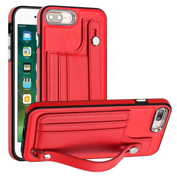 เคสโทรศัพท์หนังกันกระแทกพร้อมสายคล้องข้อมือ, For iPhone XS Max, For iPhone XR, For iPhone X / XS, For iPhone SE 2022/SE 2020/6/7/8, For iPhone 6 Plus/7 Plus/8 Plus