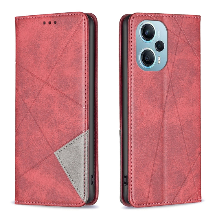 เคสโทรศัพท์หนังแม่เหล็กพื้นผิวรูปสี่เหลี่ยมขนมเปียกปูน, For Xiaomi Redmi Note 13 Pro+ 5G, For Xiaomi Redmi Note 13 Pro 5G, For Xiaomi 13T / 13T Pro / Redmi K60 Ultra, For Xiaomi Redmi K70 / K70 Pro, For Xiaomi Redmi 12 4G                               ...