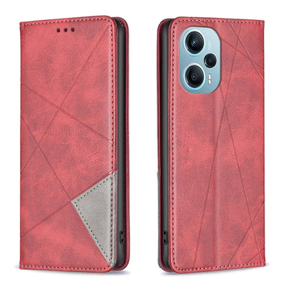 เคสโทรศัพท์หนังแม่เหล็กพื้นผิวรูปสี่เหลี่ยมขนมเปียกปูน, For Xiaomi Redmi Note 13 Pro+ 5G, For Xiaomi Redmi Note 13 Pro 5G, For Xiaomi 13T / 13T Pro / Redmi K60 Ultra, For Xiaomi Redmi K70 / K70 Pro, For Xiaomi Redmi 12 4G                               ...
