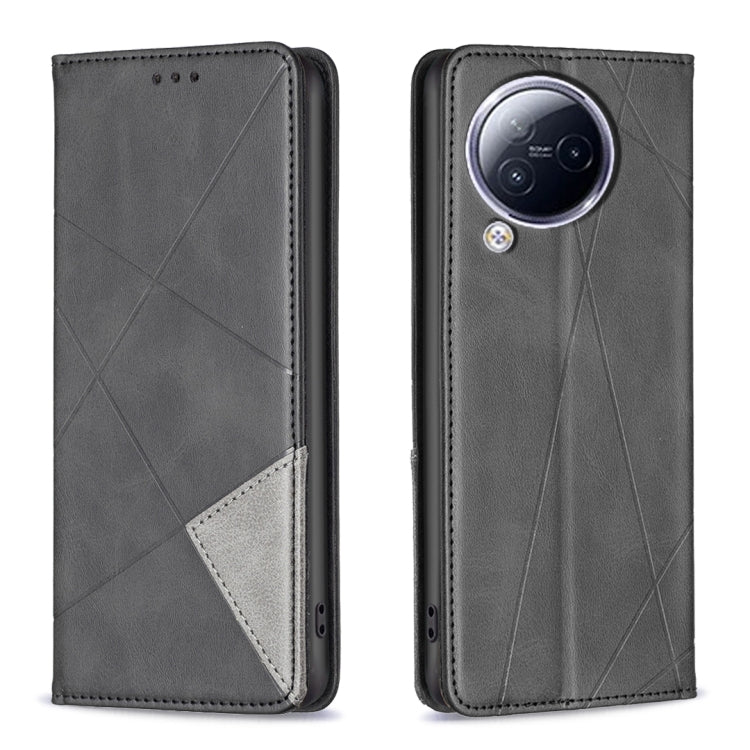 เคสโทรศัพท์หนังแม่เหล็กพื้นผิวรูปสี่เหลี่ยมขนมเปียกปูน, For Xiaomi Redmi Note 13 Pro+ 5G, For Xiaomi Redmi Note 13 Pro 5G, For Xiaomi 13T / 13T Pro / Redmi K60 Ultra, For Xiaomi Redmi K70 / K70 Pro, For Xiaomi Redmi 12 4G                               ...