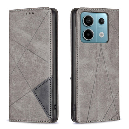 เคสโทรศัพท์หนังแม่เหล็กพื้นผิวรูปสี่เหลี่ยมขนมเปียกปูน, For Xiaomi Redmi Note 13 Pro+ 5G, For Xiaomi Redmi Note 13 Pro 5G, For Xiaomi 13T / 13T Pro / Redmi K60 Ultra, For Xiaomi Redmi K70 / K70 Pro, For Xiaomi Redmi 12 4G                               ...
