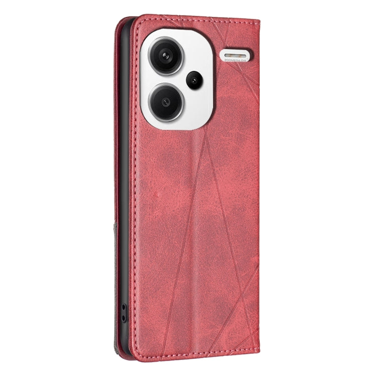 เคสโทรศัพท์หนังแม่เหล็กพื้นผิวรูปสี่เหลี่ยมขนมเปียกปูน, For Xiaomi Redmi Note 13 Pro+ 5G, For Xiaomi Redmi Note 13 Pro 5G, For Xiaomi 13T / 13T Pro / Redmi K60 Ultra, For Xiaomi Redmi K70 / K70 Pro, For Xiaomi Redmi 12 4G                               ...