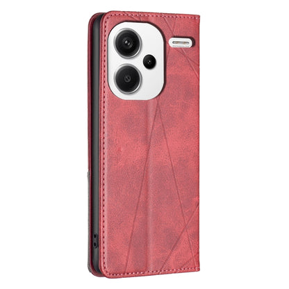 เคสโทรศัพท์หนังแม่เหล็กพื้นผิวรูปสี่เหลี่ยมขนมเปียกปูน, For Xiaomi Redmi Note 13 Pro+ 5G, For Xiaomi Redmi Note 13 Pro 5G, For Xiaomi 13T / 13T Pro / Redmi K60 Ultra, For Xiaomi Redmi K70 / K70 Pro, For Xiaomi Redmi 12 4G                               ...