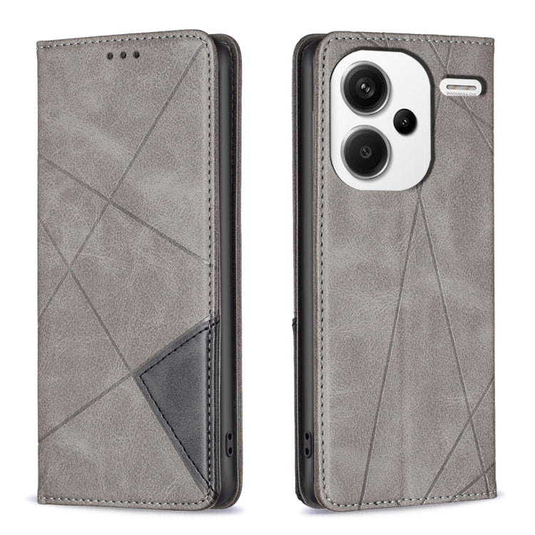 เคสโทรศัพท์หนังแม่เหล็กพื้นผิวรูปสี่เหลี่ยมขนมเปียกปูน, For Xiaomi Redmi Note 13 Pro+ 5G, For Xiaomi Redmi Note 13 Pro 5G, For Xiaomi 13T / 13T Pro / Redmi K60 Ultra, For Xiaomi Redmi K70 / K70 Pro, For Xiaomi Redmi 12 4G                               ...