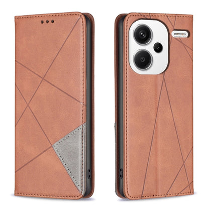 เคสโทรศัพท์หนังแม่เหล็กพื้นผิวรูปสี่เหลี่ยมขนมเปียกปูน, For Xiaomi Redmi Note 13 Pro+ 5G, For Xiaomi Redmi Note 13 Pro 5G, For Xiaomi 13T / 13T Pro / Redmi K60 Ultra, For Xiaomi Redmi K70 / K70 Pro, For Xiaomi Redmi 12 4G                               ...