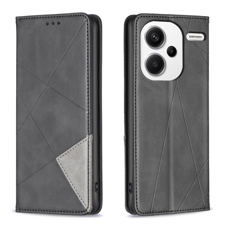 เคสโทรศัพท์หนังแม่เหล็กพื้นผิวรูปสี่เหลี่ยมขนมเปียกปูน, For Xiaomi Redmi Note 13 Pro+ 5G, For Xiaomi Redmi Note 13 Pro 5G, For Xiaomi 13T / 13T Pro / Redmi K60 Ultra, For Xiaomi Redmi K70 / K70 Pro, For Xiaomi Redmi 12 4G                               ...