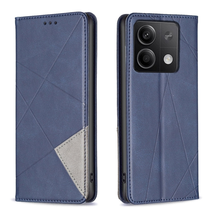 เคสโทรศัพท์หนังแม่เหล็กพื้นผิวรูปสี่เหลี่ยมขนมเปียกปูน, For Xiaomi Poco M6 4G / Redmi 13 4G, For Xiaomi Redmi Note 13 Pro 4G Global, For Xiaomi Poco M6 Pro 4G, For Xiaomi Redmi A3, For Xiaomi Redmi Note 13 4G Global, For Xiaomi Redmi K70E              ...