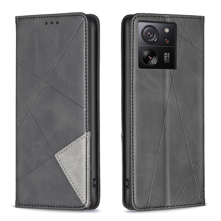 เคสโทรศัพท์หนังแม่เหล็กพื้นผิวรูปสี่เหลี่ยมขนมเปียกปูน, For Xiaomi Redmi Note 13 Pro+ 5G, For Xiaomi Redmi Note 13 Pro 5G, For Xiaomi 13T / 13T Pro / Redmi K60 Ultra, For Xiaomi Redmi K70 / K70 Pro, For Xiaomi Redmi 12 4G                               ...
