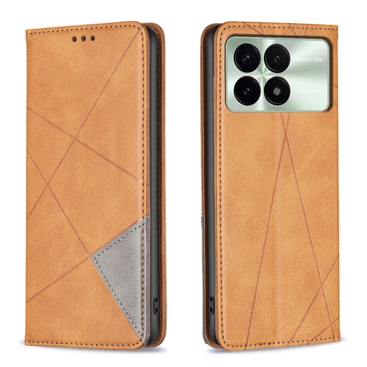 เคสโทรศัพท์หนังแม่เหล็กพื้นผิวรูปสี่เหลี่ยมขนมเปียกปูน, For Xiaomi Redmi Note 13 Pro+ 5G, For Xiaomi Redmi Note 13 Pro 5G, For Xiaomi 13T / 13T Pro / Redmi K60 Ultra, For Xiaomi Redmi K70 / K70 Pro, For Xiaomi Redmi 12 4G                               ...
