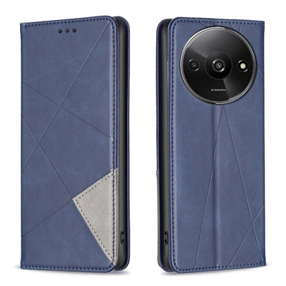 เคสโทรศัพท์หนังแม่เหล็กพื้นผิวรูปสี่เหลี่ยมขนมเปียกปูน, For Xiaomi Poco M6 4G / Redmi 13 4G, For Xiaomi Redmi Note 13 Pro 4G Global, For Xiaomi Poco M6 Pro 4G, For Xiaomi Redmi A3, For Xiaomi Redmi Note 13 4G Global, For Xiaomi Redmi K70E              ...
