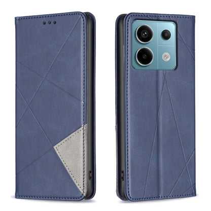 เคสโทรศัพท์หนังแม่เหล็กพื้นผิวรูปสี่เหลี่ยมขนมเปียกปูน, For Xiaomi Poco M6 4G / Redmi 13 4G, For Xiaomi Redmi Note 13 Pro 4G Global, For Xiaomi Poco M6 Pro 4G, For Xiaomi Redmi A3, For Xiaomi Redmi Note 13 4G Global, For Xiaomi Redmi K70E              ...