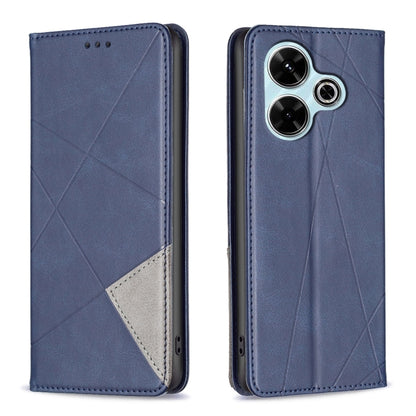 เคสโทรศัพท์หนังแม่เหล็กพื้นผิวรูปสี่เหลี่ยมขนมเปียกปูน, For Xiaomi Poco M6 4G / Redmi 13 4G, For Xiaomi Redmi Note 13 Pro 4G Global, For Xiaomi Poco M6 Pro 4G, For Xiaomi Redmi A3, For Xiaomi Redmi Note 13 4G Global, For Xiaomi Redmi K70E              ...