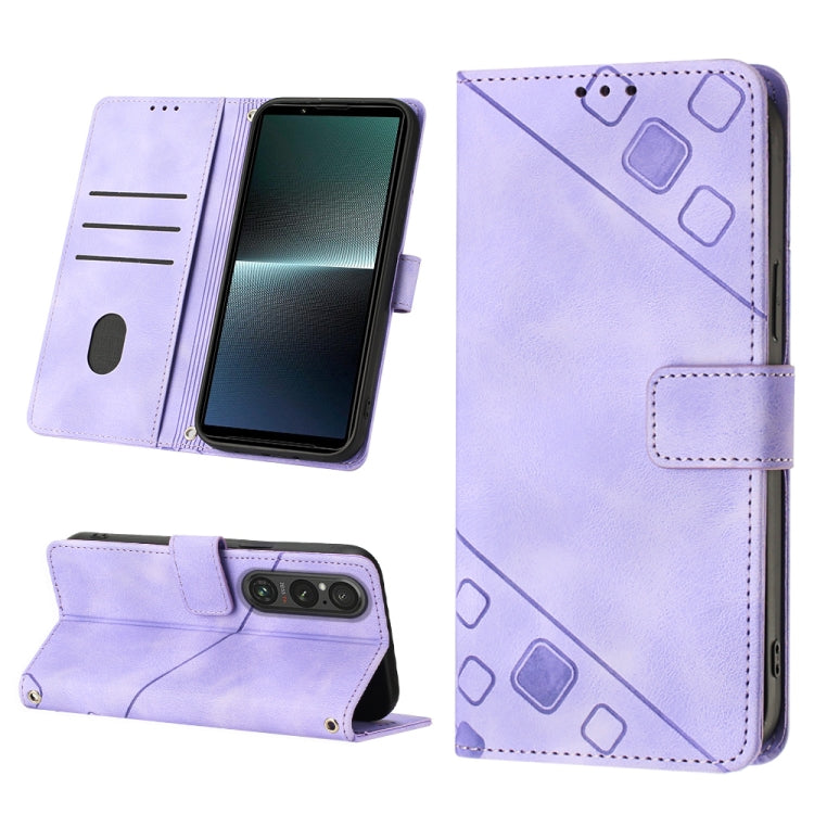 เคสโทรศัพท์หนังลายนูนที่ให้ความรู้สึกเหมือนผิวหนัง, For Sony Xperia 1 VIII, For Sony Xperia 10 VI, For Sony Xperia 1 VI, For Sony Xperia 5 VI, For Sony Xperia 5 V, For Sony Xperia 1 V, For Sony Xperia 10 V, For Sony Xperia 10 IV